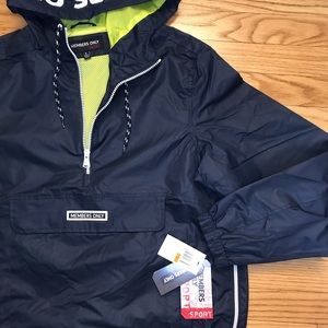 Members Only Mens Pullover 3/4 Zip-Up Windbreaker